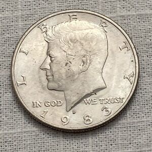 Vintage 1983 D Kennedy Half Dollar